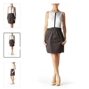 ⚫️ Armani Exchange
White Black Zipper Accent Pocketed Day Dress